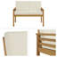 Canapé d'extérieur en bois d'acacia Furniture