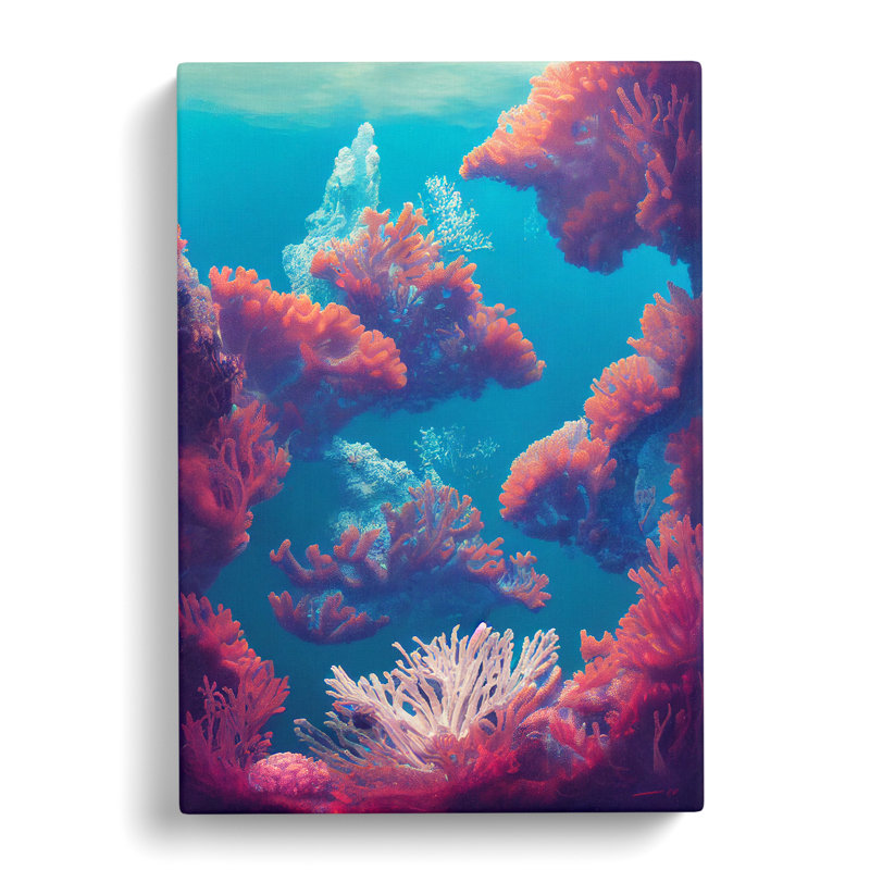 XC1022-1927X Enchanted Coral Reef - Wrapped Canvas Print, 50cm H x 35cm W
