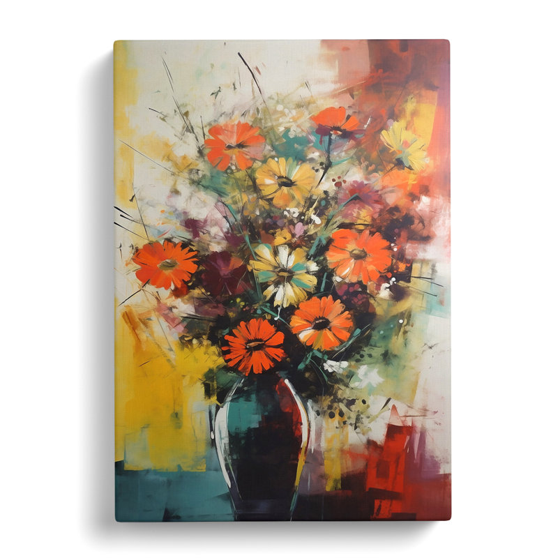 Chopin Flowers Mid Century Modern Vol.4 - Wrapped Canvas, 76cm H x 50cm W x 3cm D