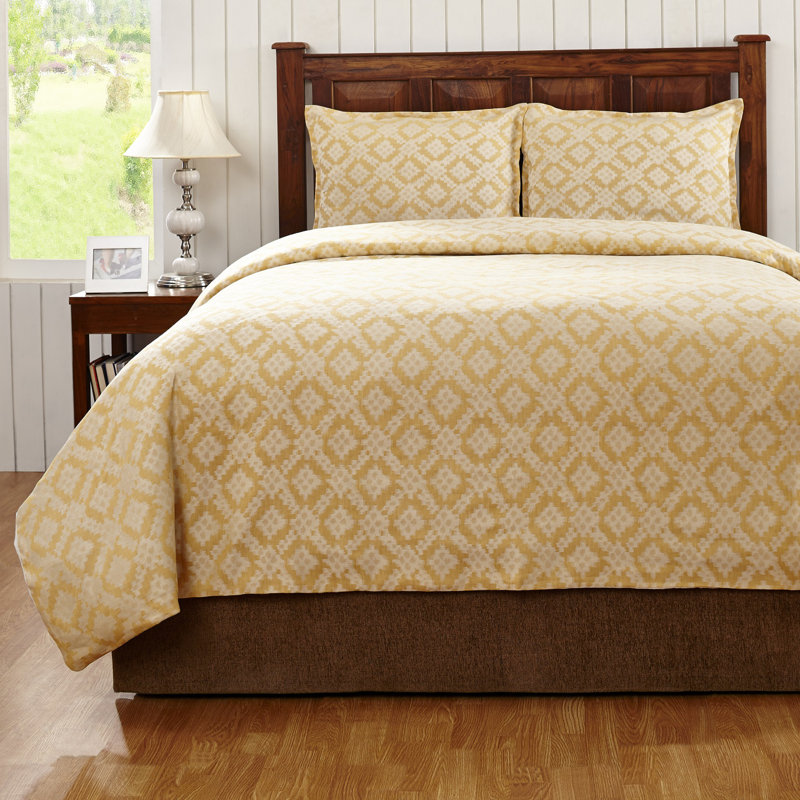 Dalton Duvet Cover Set, Queen Duvet Cover + 2 Shams, Taupe