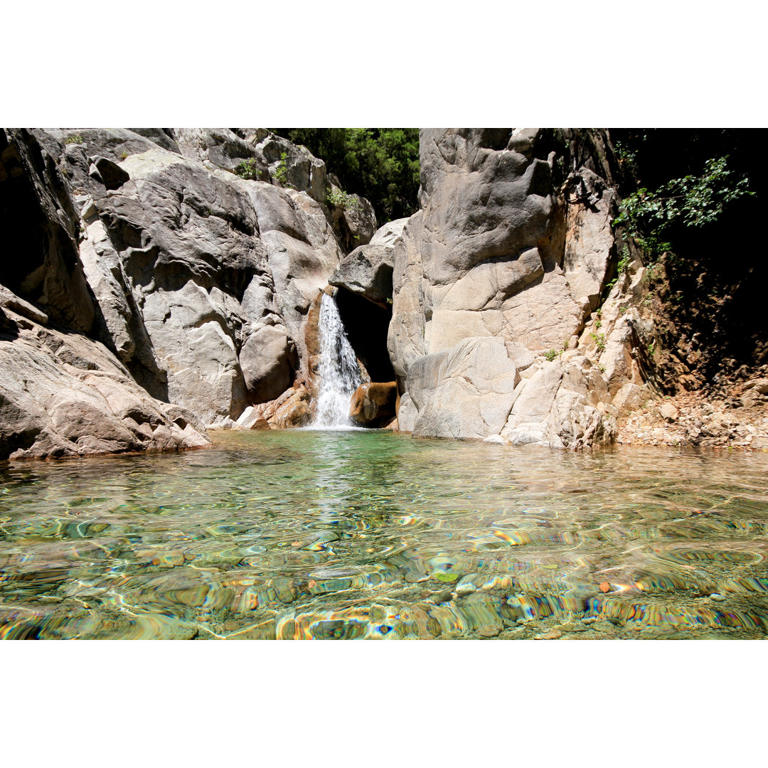 Solenzara Waterfall - Wrapped Canvas Photograph