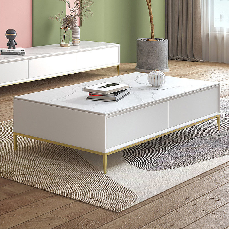 Modern Simple Light Luxury Rock Slab Coffee Table