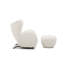 Fauteuil d'appoint blanc à oreilles avec, idéal pour une détente confortable, une structure robuste, un fauteuil moderne en tissu facile à nettoyer et un rembourrage en mousse confortable pour le salon