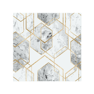 Geometric Marble Pattern With Glitter Splash Back