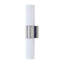 Luminaire de salle de bain 2 lumières à DEL avec abat-jour cylindrique en verre au fini nickel brossé-2093052037