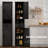 69"H Tall Barn Door Storage Cabinet With Drawer & Adjustable Shelves-250003401
