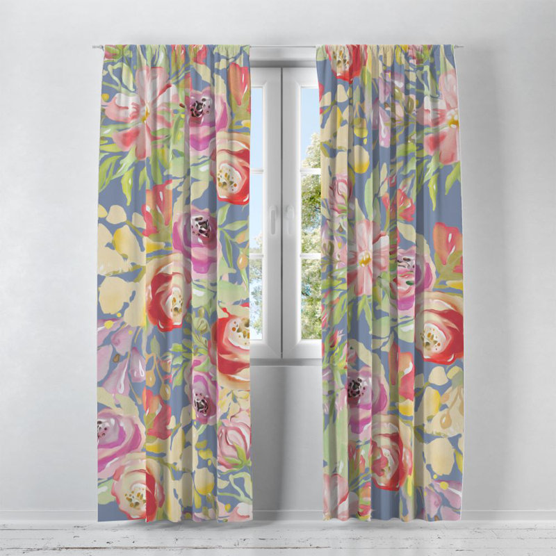 Panneau de rideau simple semi-transparent Chic Pastel, L 40 po x L 82 po