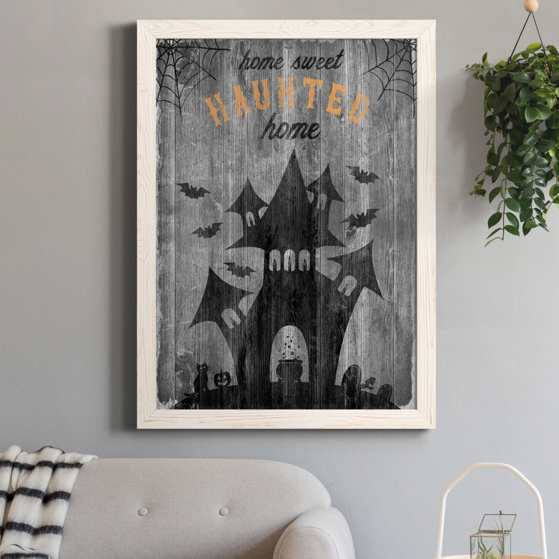 Haunted House - publicités encadrées sur toile, H 31,5 po x l 23,5 po x P 1,5 po, Blanc