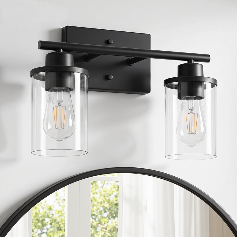 2 - Light Dimmable Vanity Light, Black