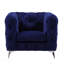 Fauteuil d'appoint rembourré en velours