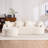 Boneless L-Shape Sectional Sofa With Curved Chaise,White Modular Chenille Compression Couch,30D High-Density Foam,Minimalist Modular Couches Sleeper For Living Room Bedroom Apartment Lounge.