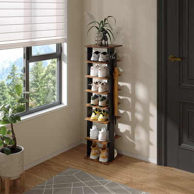 8 Tier Vintage Breeze Vertical Shoe Rack