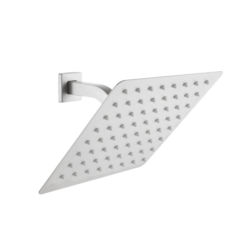 Rain Shower Head High Pressure Rainfall Showerhead Water Saving, Brushed Nickel