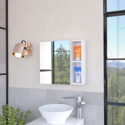 2-Shelf Medicine Cabinet With Mirror