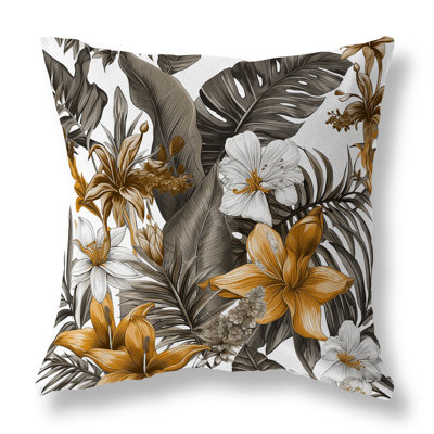 Rainforest Reverie Floral Reversible Throw Pillow