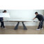 Ensemble de table de salle à manger 9 pièces Recline avec table de salle à manger extensible en pierre frittée de 110,23 po et 8 chaises en tissu-564613087-563794079