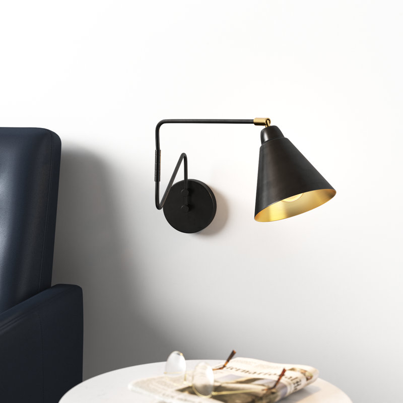 Lona 1 - Light Plug-In Black Swing Arm