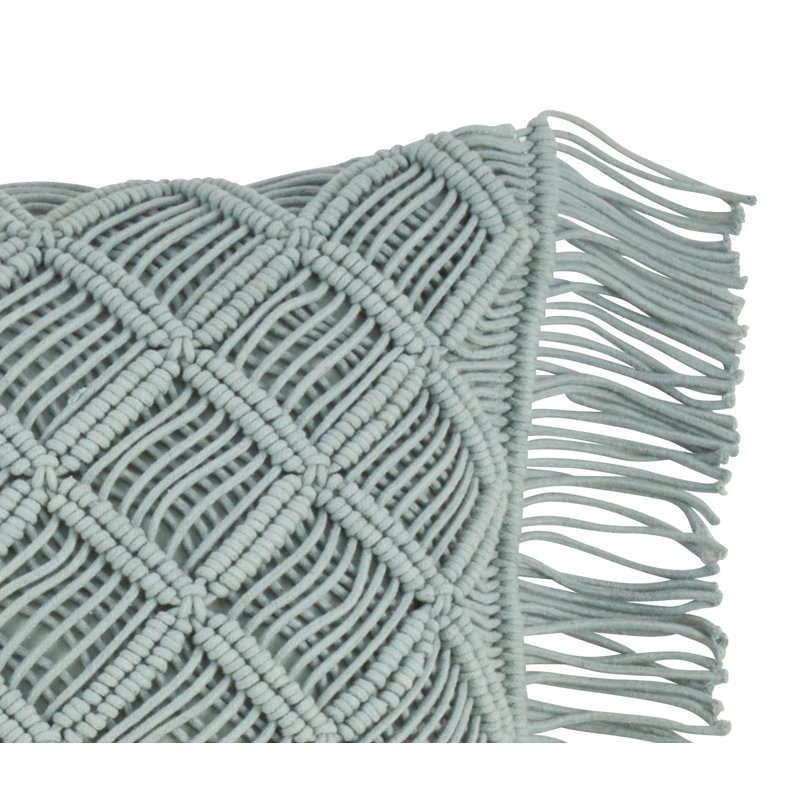 Coussin Macramé, Menthe