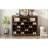 Sleek Design 24 Shoe Cubby Console, Modern Shoe Cabinet With Curved Base, Versatile Sideboard-1161217670
