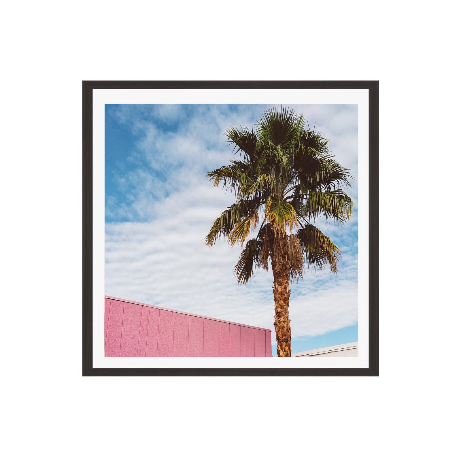 Yes, Espresso Single Picture Framed, 12" H x 12" W x 0.75" D