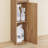 Bathroom Narrow Tall Storage Cabinet with 2 Doors, 1 Drawer, Natural-124715719