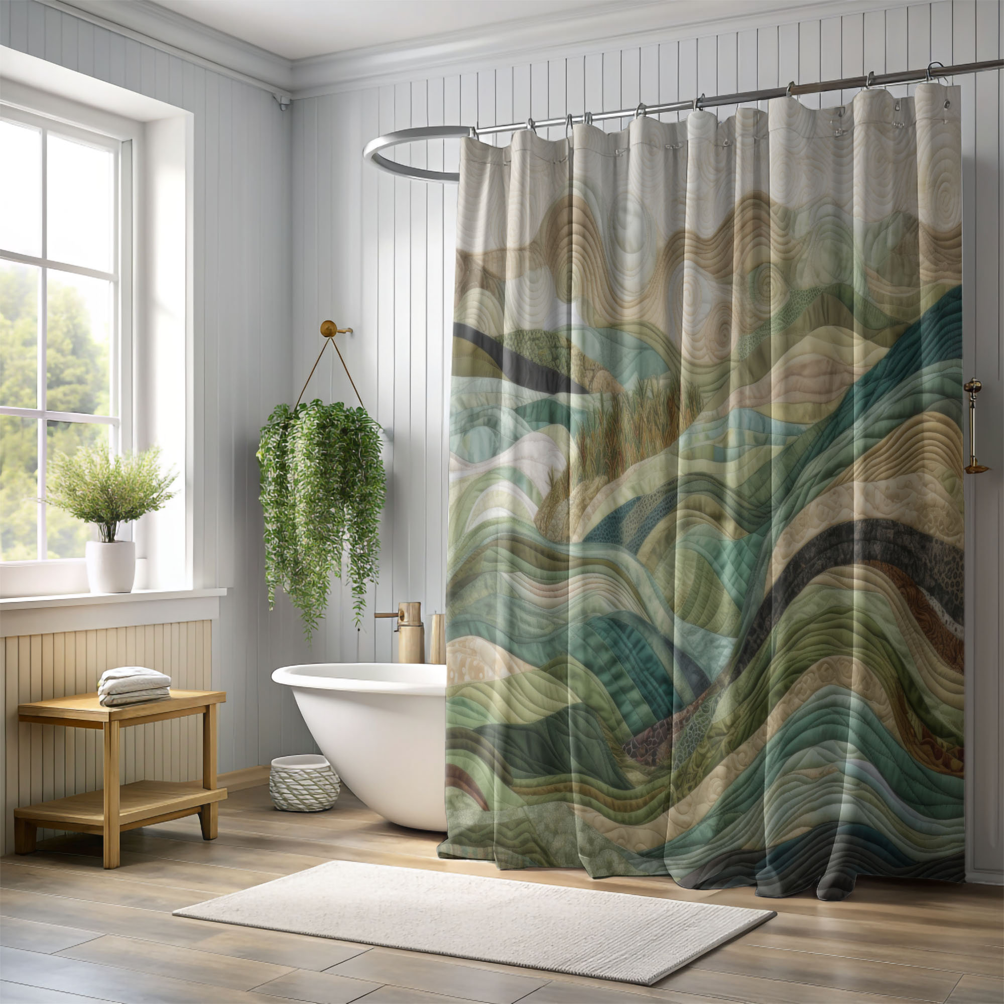 East Urban Home Fumi Abstract Shower Curtain Wayfair