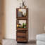 Bibliothèque standard en bois massif Nut-Brown