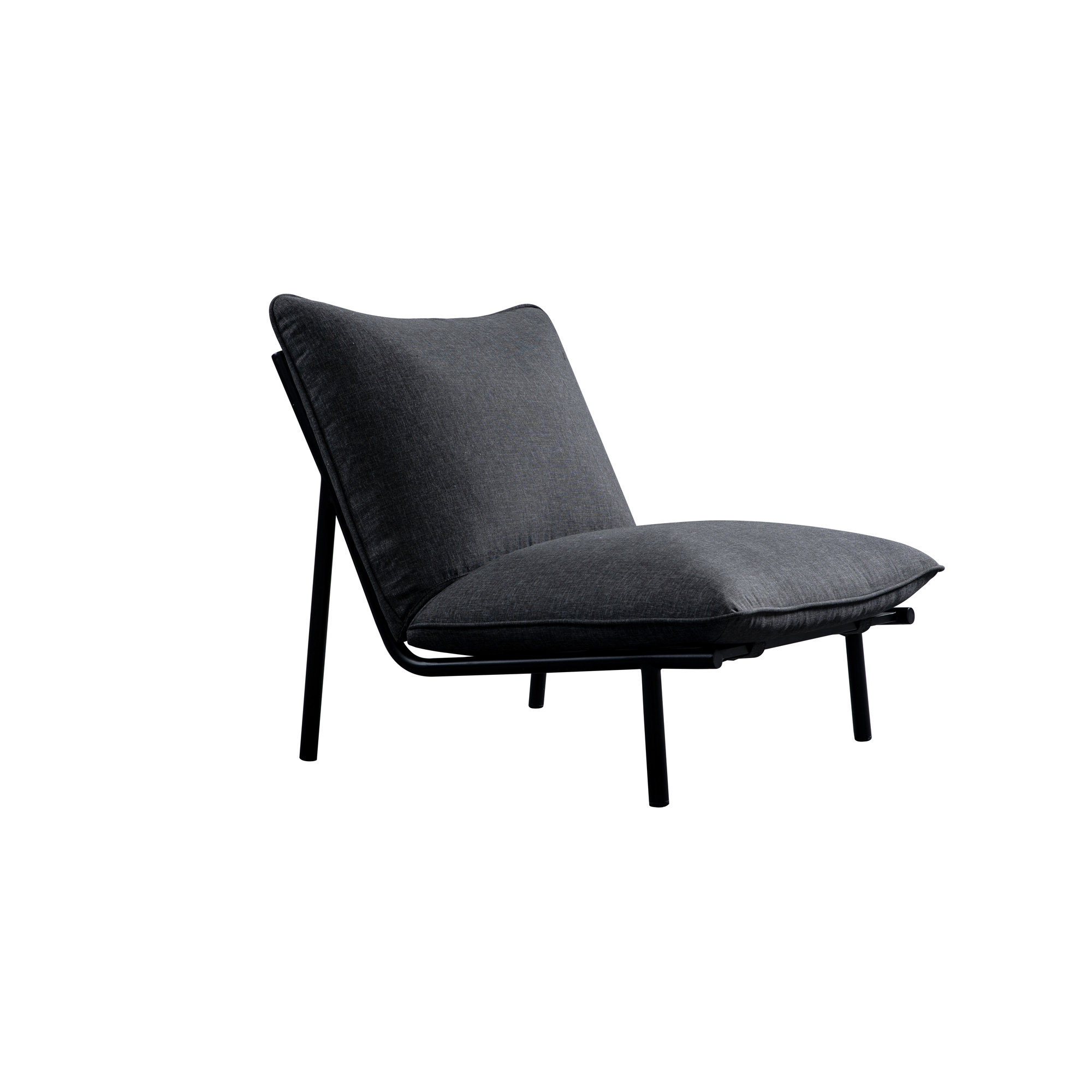Outdoor Lounge Chair, Black