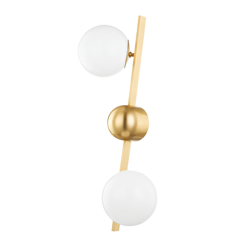 Wendover Steel Armed Sconce, Aged Brass