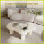 Table basse de salon en forme de nuage de 40 po beige - Convient aux animaux de compagnie, durable et facile à assembler avec plateau spacieux-121048683-121048686-121048687