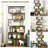 75''H X 31.5''W 2 PCS 6 Tier S-Shaped Bookshelf Storage Display Bookcase Decor Z-Shelf-456736785