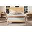 Lit plateforme moderne en bois de bambou de taille moyenne de 12 pouces avec support en lattes de bois, aucun sommier requis, assemblage facile-133238217-133238220