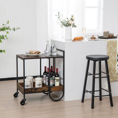 Melisha Wood Bar Cart