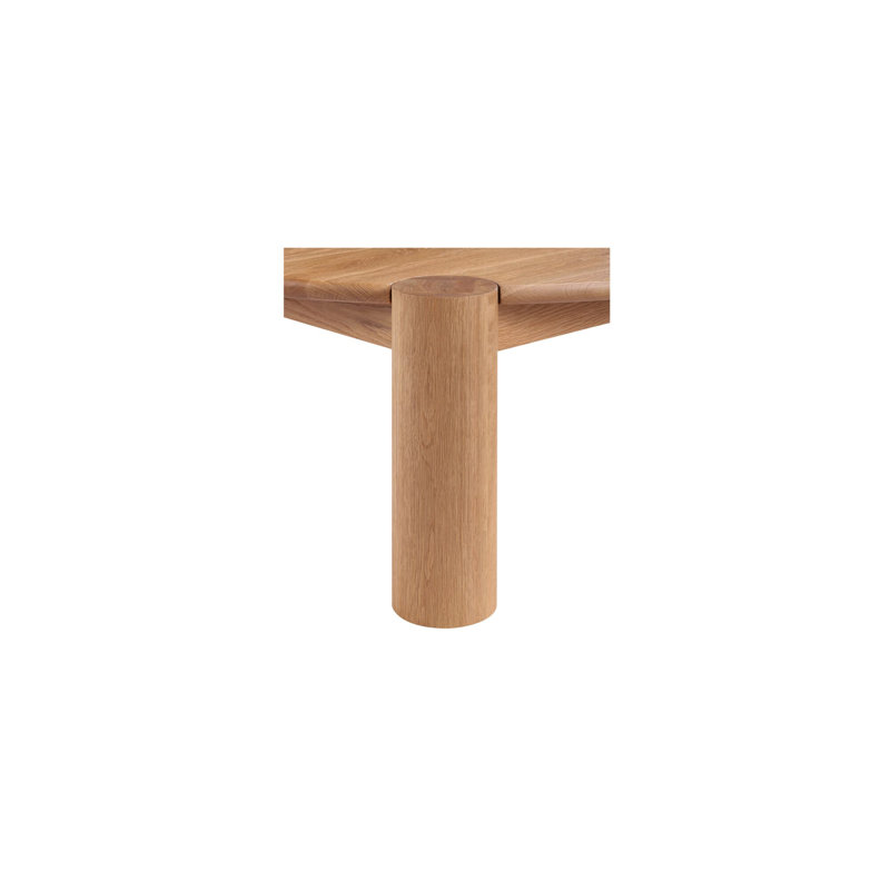 Table basse Ladonna en chêne naturel brossé, Tanné