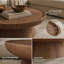 Table basse à piédestal de 36 pouces, table d'appoint de salon moderne en placage de bois aggloméré
