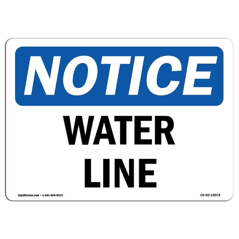 Panneau en aluminium Water Line 10 po x 7 po