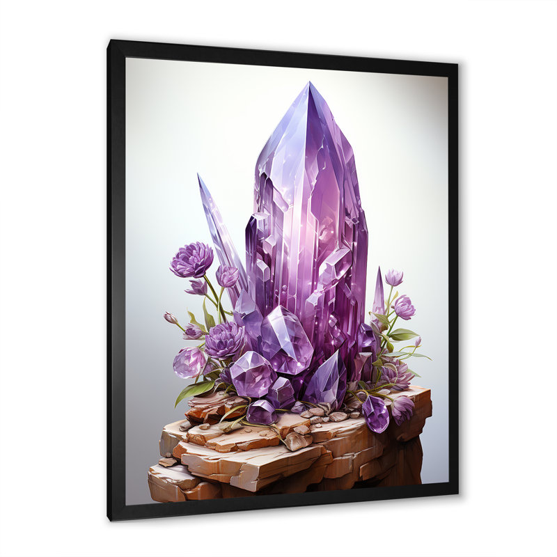 «Purple Spiritual Stone», reproduction sur toile, Cadre photo noir, H 44 po x l 34 po x P 1,5 po