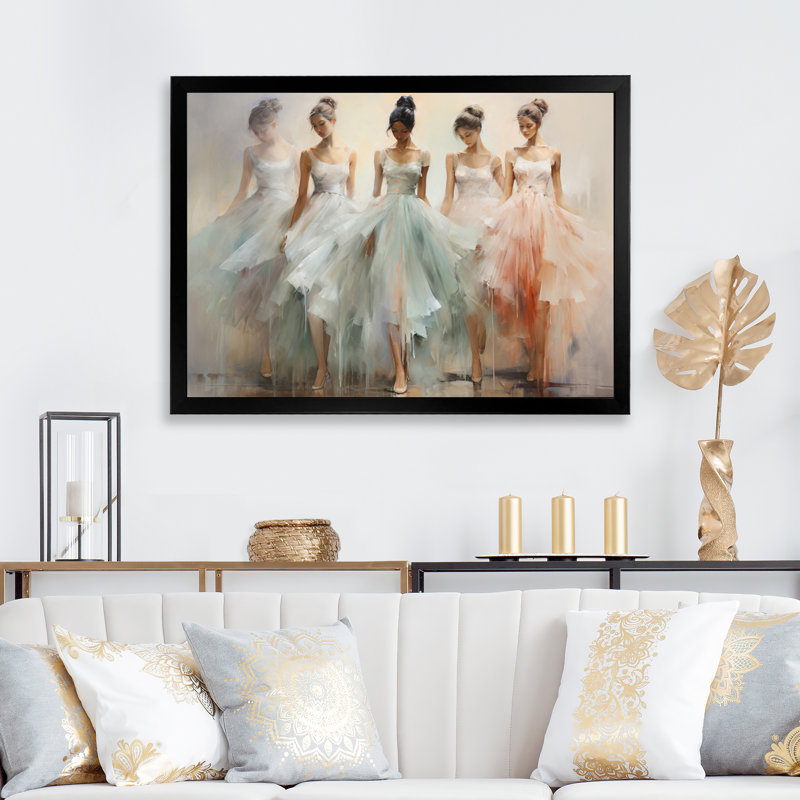 «Dance Ethereal Grace I» sur toile, Cadre simple noir, H 12 po x l 20 po x P 1 po