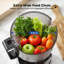 Extracteur de jus à mastication lente Euhomie 120v avec goulotte extra-large 5 po pour fruits et légumes entiers, facile à nettoyer en argent