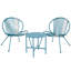 Ensemble de mobilier de patio 3 pièces, ensemble bistro de jardin en forme de coquillage-1878774517