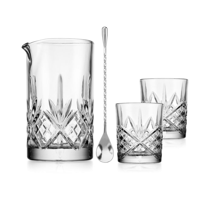 Elegant Clear Crystal 6-Piece Beverage Mixing Set