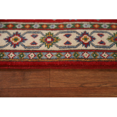 One-of-a-Kind 2'8'' x 9'7'' New Age Runner Wool Area Rug in Red