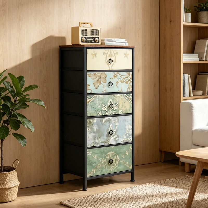 45 cm W Chest of 5 Drawers