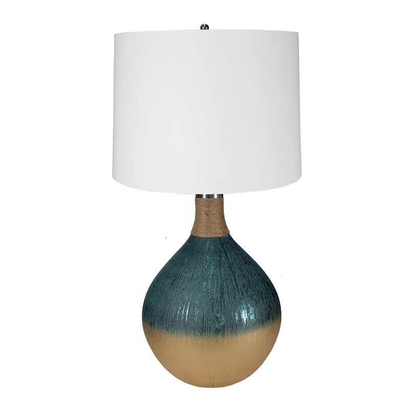 Lampe de table en verre D16x28,5 "