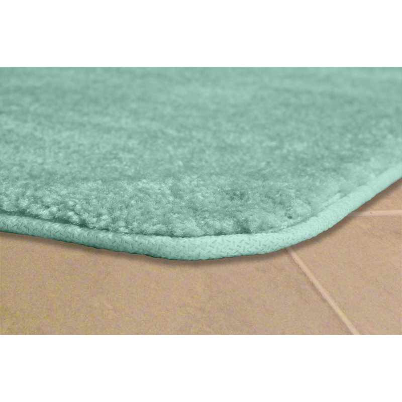 Mccluney Soft Nylon Machine Washable Non- Slip Bath Rug/Mat, Sea Foam, 30" W x 50" L