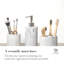 Ensemble d'accessoires de salle de bain, ensemble de meuble-lavabo de comptoir en marbre 4 pièces avec distributeur de savon, porte-brosse à dents, gobelet, porte-savon