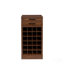 Armoire à vin modulaire en noyer brun de 24 bouteilles avec rangement spacieux, parfaite pour les amateurs de vin et les cuisines modernes.-130621612