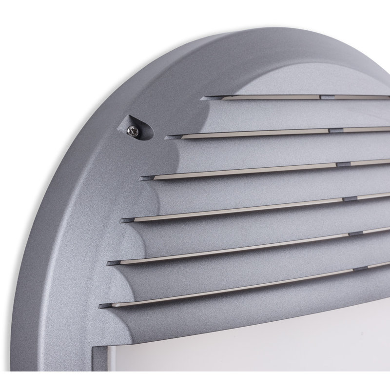 11.02cm H Integrated LED Outdoor Bulkhead Light, Silver