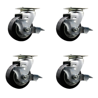 Rubber on Aluminum Caster
