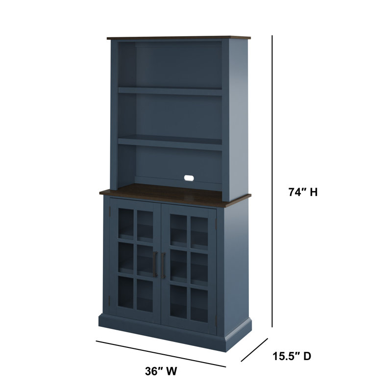 Thomas 36'' Sideboard with Bar Hutch, Fontana Blue